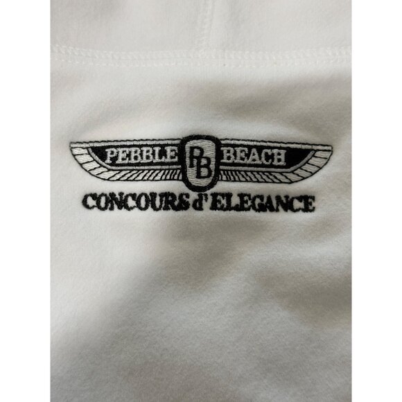 Pebble Beach Concours D'Elegance White Fleece Jacket Gear For Sports Size S - Picture 2 of 8